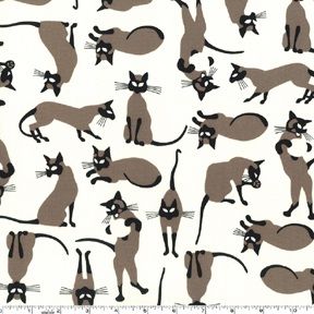 We are Siamese Cats Fabric