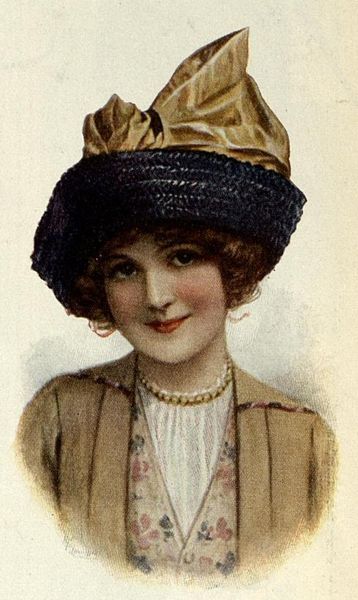 1913 Ladies Home Journal, straw hat trim