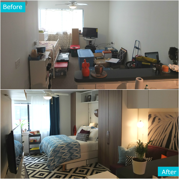 Small studio spaces where all your functions are in a single room are challenging. Namate needed st…