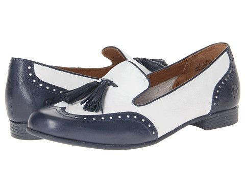 Born Charmaine Bianco (White) / Blue - Zappos.com Free Shipping BOTH Ways