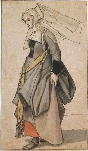 "This is a young Englishwoman between 1526 and 1528.  The artist made use of this study in a (now …