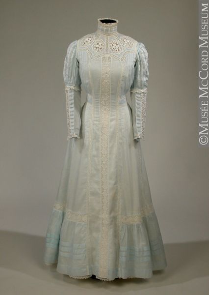 Greek Key Lace Summer Dress, ca. 1908 via McCord Museum