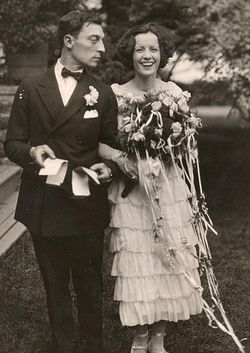 Buster Keaton and Natalie Talmadge on their wedding day: May 31, 1921