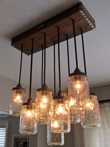mason jar pendant light.