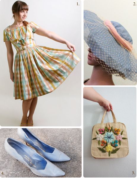 Plaid dress with interesting bodice detail.