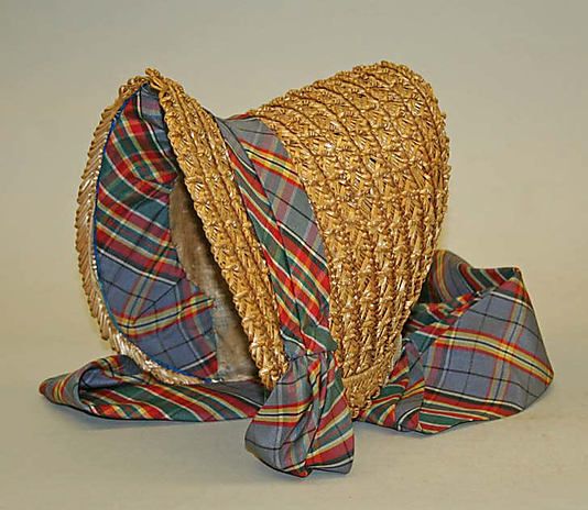 Straw bonnet 1868
