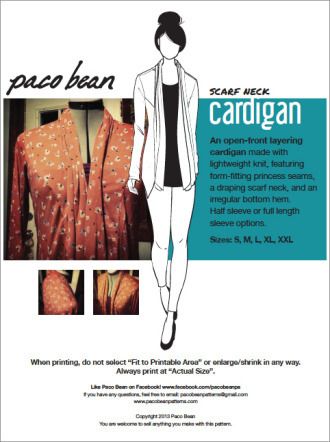 Swoon Scarf Neck Cardigan | YouCanMakeThis.com