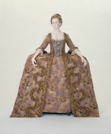 Italian Woman's court dress and petticoat c.1775 (Robe a la Francaise)