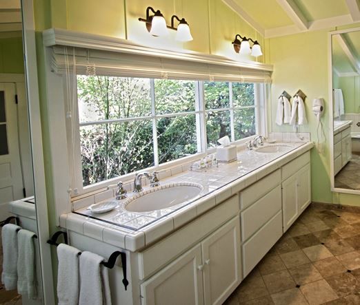 tile counter top bathroom vanity