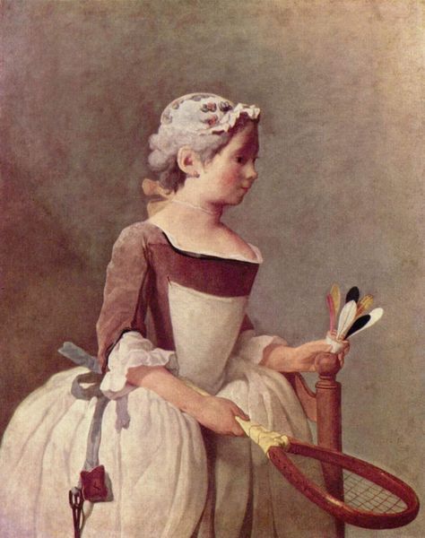 Jean Siméon Chardin (1699–1779)    Titre   Français : Une petite fille jouant au volant  Date…