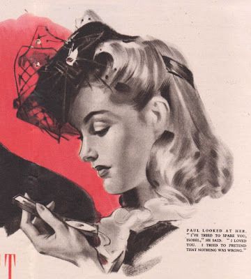 An absolutely lovely 1940s hairstyle to wear with vintage hats. #vintage #hair #1940s