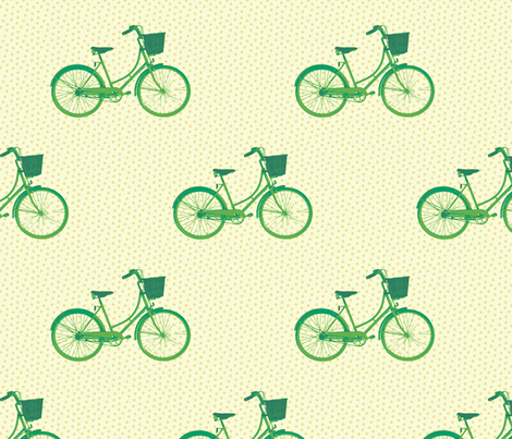 Bicycles with Baskets fabric by littlerhodydesign on Spoonflower - custom fabric