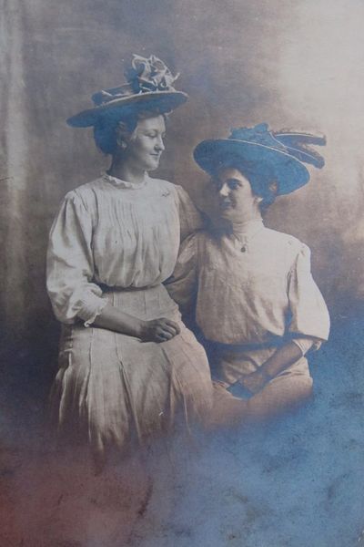 Antique Real Photo Post Card RPPC Edwardian Ladies by hensfeathers, $10.00