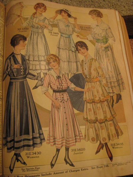 1916 Sears, Roebuck Co. Catalog women's clothing section.