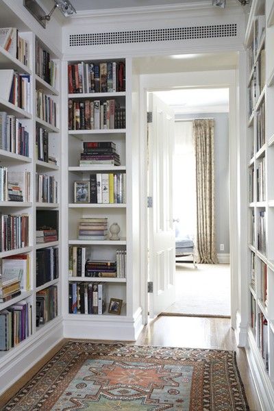 Hallway library.