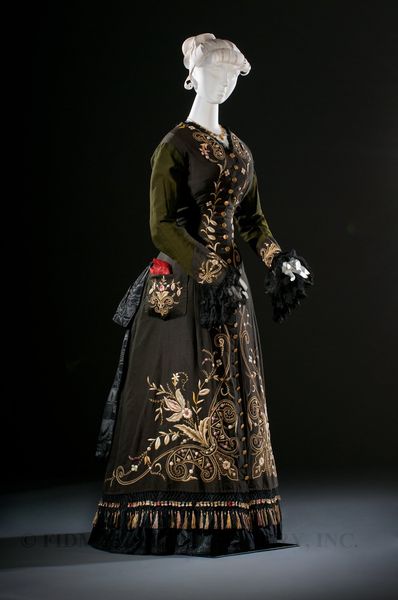 Dress ca. 1876  From the Helen Larson Historic Collection Museum via the FIDM Museum Blog