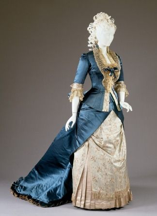 1877-1878 French Reception Silk Dress