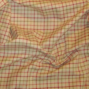 Red/Olive/Salmon Cotton Checks - Renaissance Fabrics