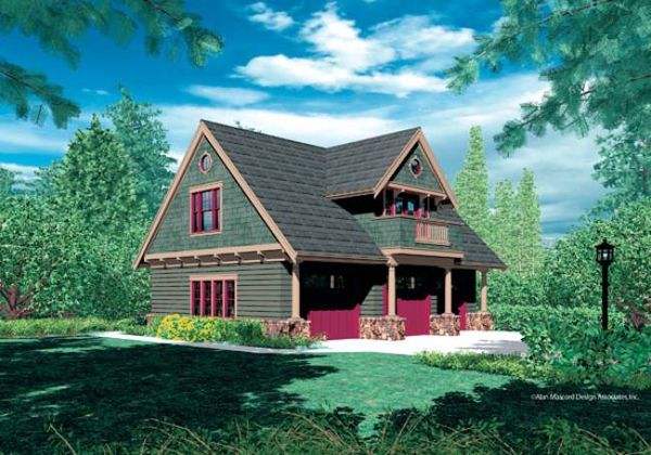 Mascord Plan 5016; Two Bedroom Apartment Above Garage