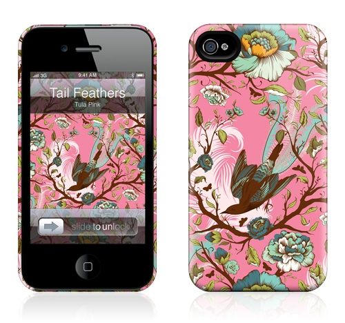 Tail Feathers by Tula Pink for the iPhone 4S, 4 HardCase