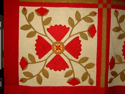 Antique Applique Quilt Maine Davis Family | eBay