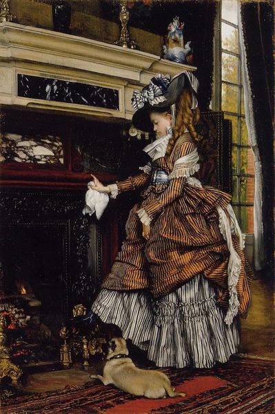 The Fireplace (1869) by James Jacques Tissot