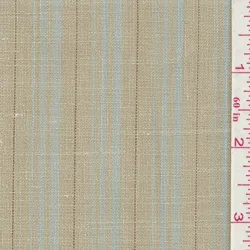 Golden Tan Stripe Linen - Discount Fabrics