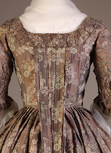 Back, Robe à la française, c 1760, Denmark, Museum at FIT