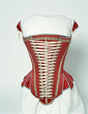 "Object Name: corset & stays & stomacher    Place of Creation: Europe, United Kingdom  Date: 1620-1…
