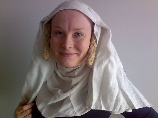 How to make and wear a veil and a wimple.
