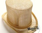 White Sinamay Mini Miniature Top Hat Fascinator Base for Millinery. $18.00, via Etsy.