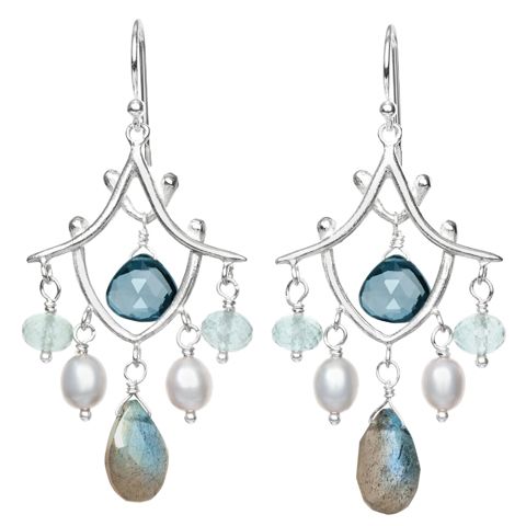 Blue Chandelier Earrings