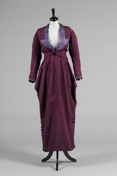 Charles Drecoll purple faille walking suit, c 1911-14