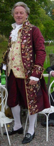Swedish Gentleman in 18thC outfit  made by his wife. Wonderful!