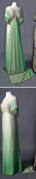 Evening dress, probably French, ca. 1911-13. Smith College Historic Clothing: "The Empire style of …