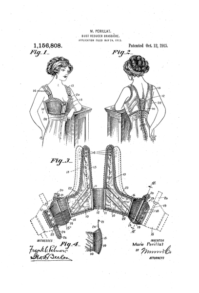 1910s fashion 1910s dress 1910s corset 1913 Bust-reducer brassiere