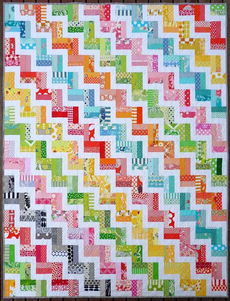 Zig Zag Rail Fence Quilt Pattern PDF