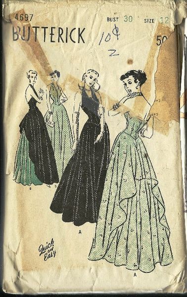 Vintage Butterick Evening Gown Pattern 1940's by TheIDconnection, $35.00