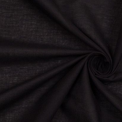 Black Solid Cotton Lawn Fabric by the Yard | Mood Fabrics (7)