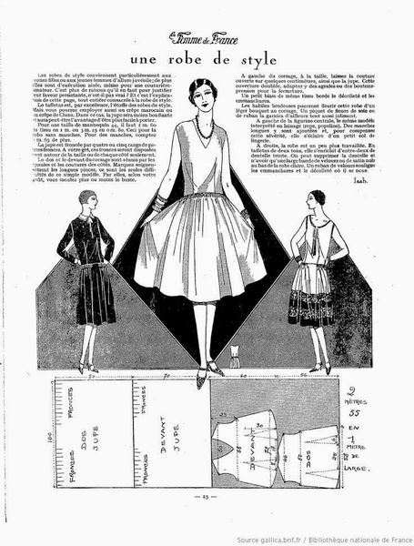 i love historical clothing: la Femme de France 1927 sewingpatterns