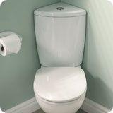 *corner toilet - great space saver, and great design!