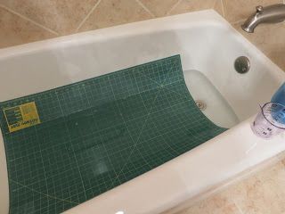 Cleaning  Moisturizing the Rotary Cutting Mat by Flourishing Palms