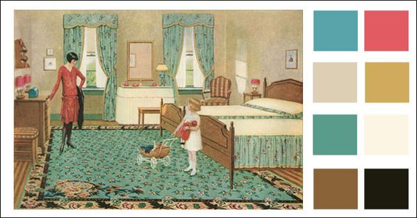 1928 Congoleum Bedroom Ad