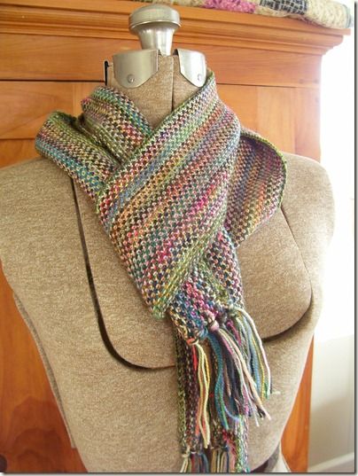 Kristin at Cozy Things gives a recipe for a Linen Stitch Scarf, saying: "It’s wild, but only when…