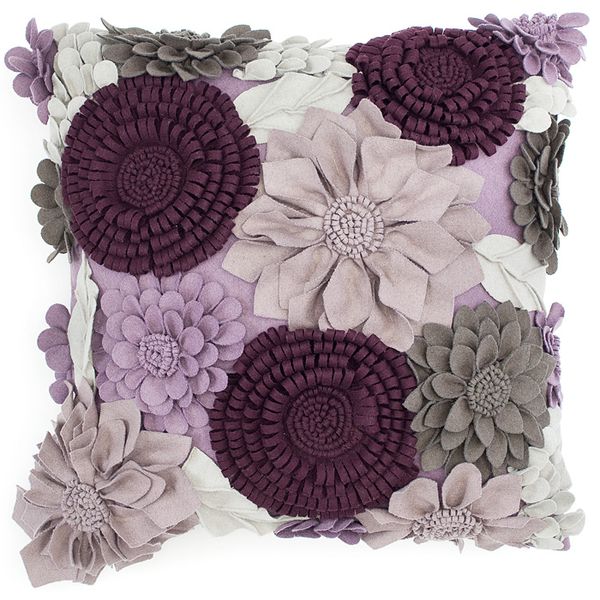 Felt flower pillow