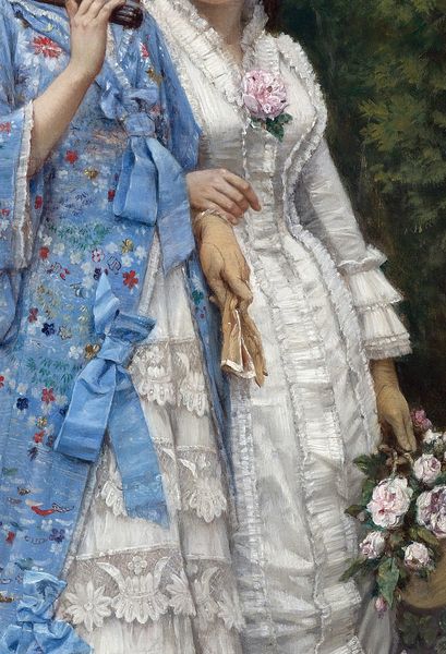 Auguste Toulmouche, A Garden Stroll (detail), 1877.