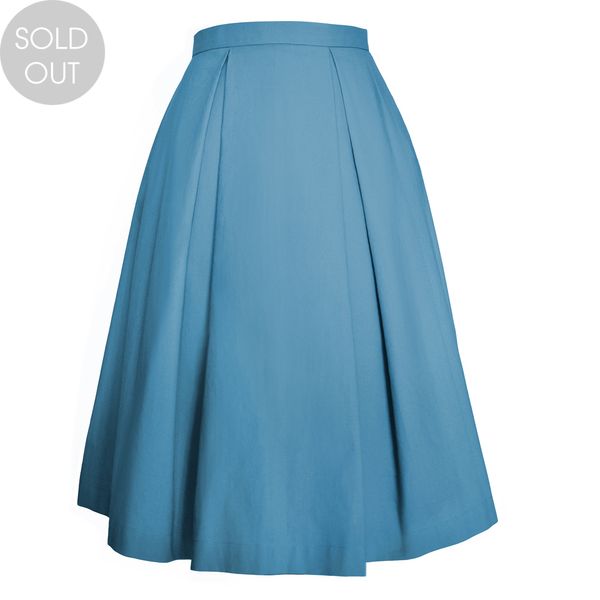 'Roma' Skirt in Teal | Rosaspina Vintage