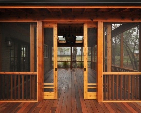 sliding screen doors? What a great idea! Craftsman Porch Design