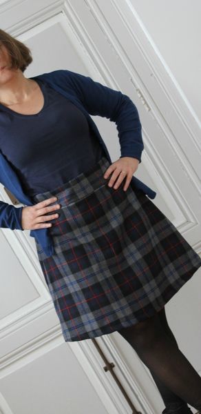 Sophie's Delphine skirt in tartan