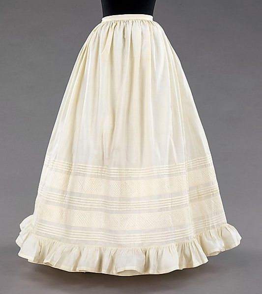 Petticoat  Date: 1850–60 Culture: American Medium: cotton